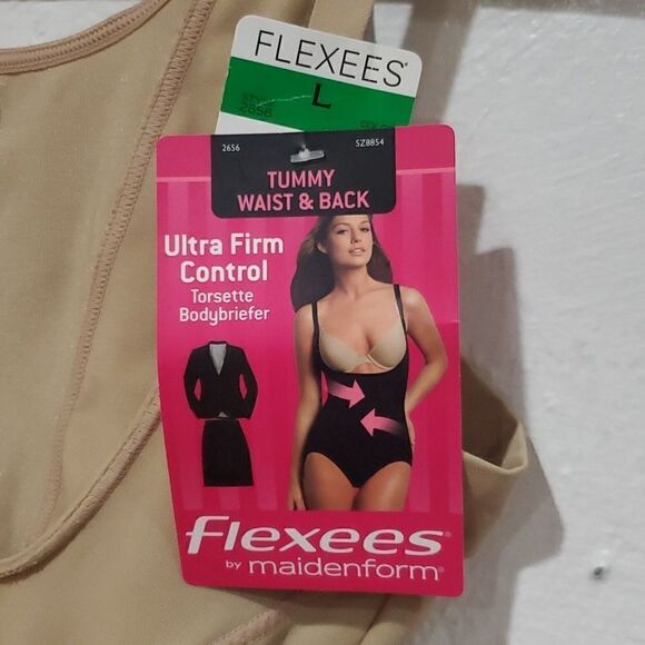 Flexees Ultra Firm Ultimate Tummy Control Torsette Bodybriefer in Nude Size L - Picture 11 of 13